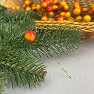 Калина лаковая Ø12 мм, для декора - желто-красная Калина лаковая Ø12 мм, для декора - желто-красная