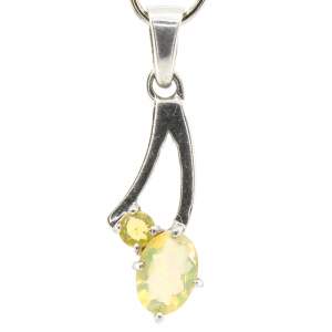 Срібна підвіска 925 проби 1,30 гр. з ефіопским опалом класу AAA 0,78 карат