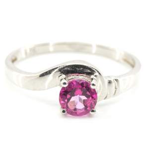 Срібна каблучка 925 проби 1,55 гр. з індійським рожевим топазом 0,59 карат