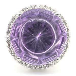 Срібна каблучка 925 проби 7,55 г з марокканським аметистом та топазами 14,45 карат
