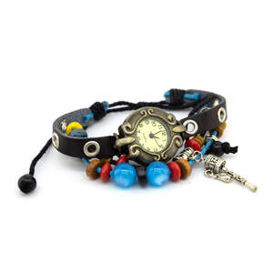 Годинник з кварцевим механізмом  зі шкіряним ремінцем