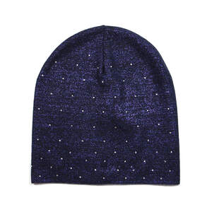 Жіноча шапка Gloss темно-синього кольору з декором
