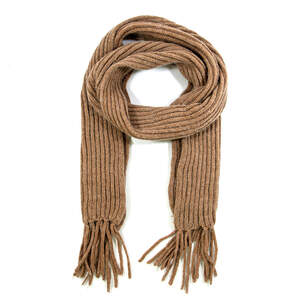 Шарф резинка коричневий, розмір 160*15 см