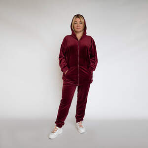 Спортивний костюм на змійці кольору бордо