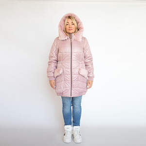 Жіноча куртка ARKTICA з хутром, кольору Pudra