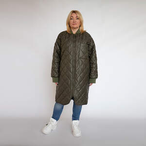 Пальто на синтепоні кольору хакі