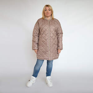 Куртка на синтепоні кольору капучіно