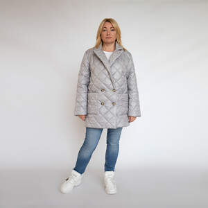 Куртка на синтепоні сірого кольору