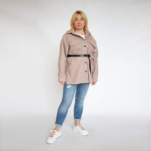 Сорочка з поясом шоколадного кольору