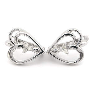 Серебряные серьги 925 пробы 3,23 г с африканскими бриллиантами класса VVS1 0,05 карат