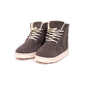 Жіночі черевики з еко-замши сірого кольору