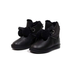 Жіночі угі , з натуральної шкіри, зимові, чорного кольору