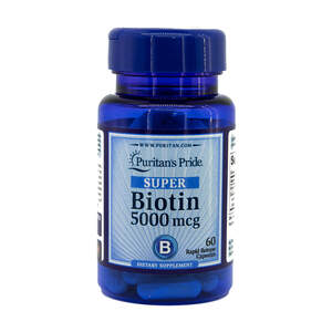 Биотин. Super Biotin. Puritan's Pride. 5000 мкг. 60 капсул Биотин. Super Biotin. Puritan's Pride. 5000 мкг. 60 капсул