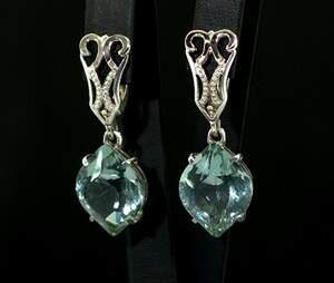 Серебряные серьги 925 пробы с золотом 375 пробы 9,96 г с зелеными Кварцами 10,36 карат Серебряные серьги 925 пробы с золотом 375 пробы 9,96 г с зелеными Кварцами 10,36 карат