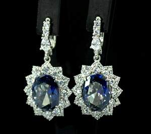 Срібні сережки 925 проби 15,52 г з містичним Топазом та цирконами 14,51 карат Срібні сережки 925 проби 15,52 г з містичним Топазом та цирконами 14,51 карат