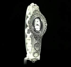 Срібний годинник 925 проби 31,22 г з Марказитами 2,11 карат Срібний годинник 925 проби 31,22 г з Марказитами 2,11 карат