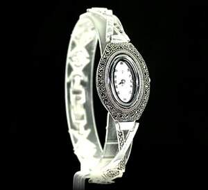 Срібний годинник 925 проби 35,4 г з Марказитами 1,88 карат Срібний годинник 925 проби 35,4 г з Марказитами 1,88 карат