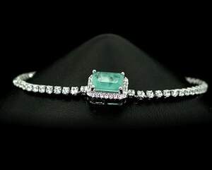 Браслет у срібному покритті з Турмаліном Параїба та цирконами 4,54 карат 16-20 см Браслет у срібному покритті з Турмаліном Параїба та цирконами 4,54 карат 16-20 см