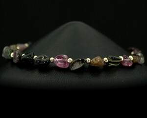 Браслет з бразильськими Турмалінами 20.25 карат, застібка в позолоті, 16-20 см Браслет з бразильськими Турмалінами 20.25 карат, застібка в позолоті, 16-20 см