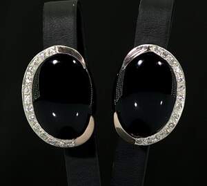 Срібні сережки 925 проби з золотом 375 проби 16,06 г Оніксами 24,7 карат Срібні сережки 925 проби з золотом 375 проби 16,06 г Оніксами 24,7 карат