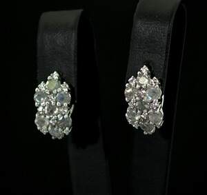 Серебряные серьги 925 пробы 4,55 г с Лабрадоритами и фианитами 2,03 карат Серебряные серьги 925 пробы 4,55 г с Лабрадоритами и фианитами 2,03 карат