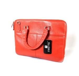 Cумка Firetto для документiв з натуральної шкіри червоного кольору