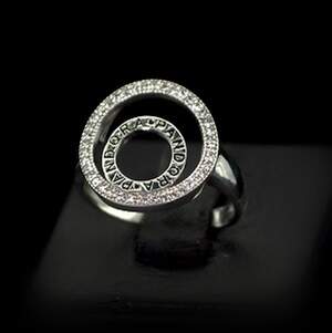 Серебряное кольцо 925 пробы 3,22 г с цирконами 0,4 карат, репліка Pandora Серебряное кольцо 925 пробы 3,22 г с цирконами 0,4 карат, репліка Pandora