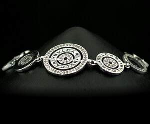 Серебряный браслет 925 пробы 11,45 г с цирконами 2,7 карат, репліка Bvlgari, 16,5-19 см Серебряный браслет 925 пробы 11,45 г с цирконами 2,7 карат, репліка Bvlgari, 16,5-19 см