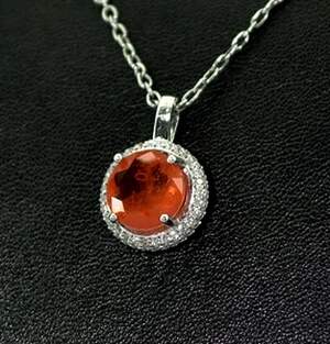 Срібна підвіска 925 проби 3,06 г з Турмаліном Дравітом та цирконами 3,53 карат