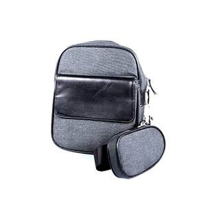 Поясна сумка Firetto зі вставками з натуральної шкіри сірого кольору Поясна сумка Firetto зі вставками з натуральної шкіри сірого кольору