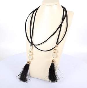 Пояс-чокер з китицями з еко-замші, 135 см Пояс-чокер з китицями з еко-замші, 135 см