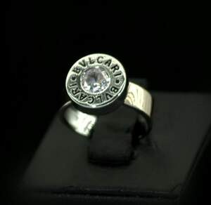 Срібна каблучка 925 проби з позолотою 375 проби 4,83 г з білим цирконом та емаллю 1,5 карат, репліка Bvlgari Срібна каблучка 925 проби з позолотою 375 проби 4,83 г з білим цирконом та емаллю 1,5 карат, репліка Bvlgari