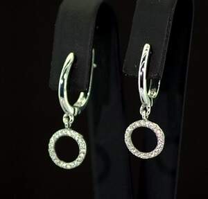 Серебряные серьги 925 пробы 2,68 г с Діамантами Кр 57 D/VVS1 0,22 карат Серебряные серьги 925 пробы 2,68 г с Діамантами Кр 57 D/VVS1 0,22 карат