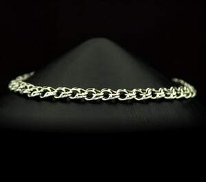 Срібний браслет 925 проби 7,25 г, плетіння Вісімка