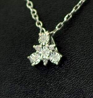Срібна підвіска 925 проби 1,09 г з білими африканськими Діамантами VVS1 0,07 карат