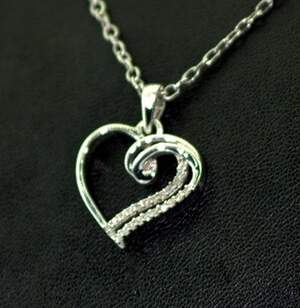 Срібна підвіска 925 проби 1,79 г з білими африканськими Діамантами VVS1 0,15 карат