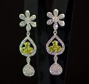 Срібні сережки 925 проби 8,43 г з норвезькими Сфенами класу АААА та топазами зі США 3,95 карат Срібні сережки 925 проби 8,43 г з норвезькими Сфенами класу АААА та топазами зі США 3,95 карат