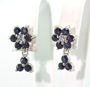 Срібні сережки 925 проби 3,65 г з блакитними шрі-ланкійськими Сапфірами класу АААА та топазами зі США 2,57 карат Срібні сережки 925 проби 3,65 г з блакитними шрі-ланкійськими Сапфірами класу АААА та топазами зі США 2,57 карат