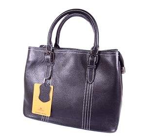 Жіноча сумка Vintage з натуральної шкіри чорного кольору