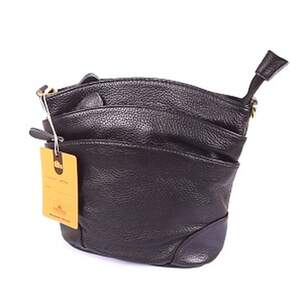 Жіноча сумка Vintage з натуральної шкіри чорного кольору Жіноча сумка Vintage з натуральної шкіри чорного кольору