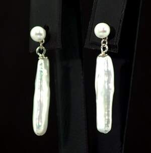 Срібні сережки 925 проби 2 г з Перлинами 5,3 карат Срібні сережки 925 проби 2 г з Перлинами 5,3 карат