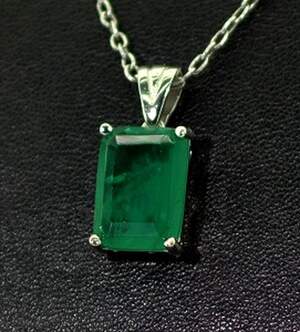 Срібна підвіска 925 проби 3,27 г Турмаліном Хромдравітом 3,65 карат