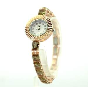 Срібний годинник 925 проби в позолоті 28,85 г з турецькими Султанітами класу АААА 19,75 карат Срібний годинник 925 проби в позолоті 28,85 г з турецькими Султанітами класу АААА 19,75 карат