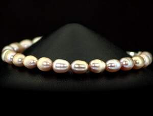 Браслет з персиковими Перлинами 8,28 г, 17+4 см Браслет з персиковими Перлинами 8,28 г, 17+4 см