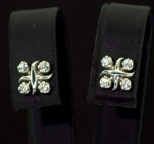 Срібні сережки 925 проби 2,42 г з Діамантами Кр 57 D/VVS1 0,12 карат Срібні сережки 925 проби 2,42 г з Діамантами Кр 57 D/VVS1 0,12 карат