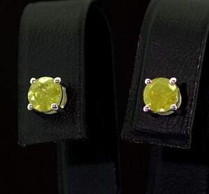 Срібні сережки 925 проби 1,03 г з норвезькими Сфенами 1,09 карат Срібні сережки 925 проби 1,03 г з норвезькими Сфенами 1,09 карат