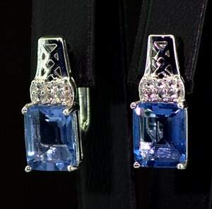 Срібні сережки 925 проби 5,9 г з Флюоритами Блу Джон та топазами зі США 7,85 карат Срібні сережки 925 проби 5,9 г з Флюоритами Блу Джон та топазами зі США 7,85 карат