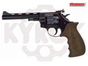 Револьвер Флобера Weihrauch HW 6 T, чер, дер. рукоять Револьвер Флобера Weihrauch HW 6 T, чер, дер. рукоять
