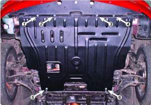 Защита картера Chrysler Neon c 2002г Защита картера Chrysler Neon c 2002г