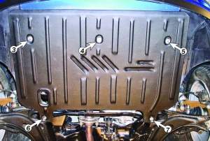 Защита картера Citroen C2 с 2003г - Защита картера Citroen C2 с 2003г -